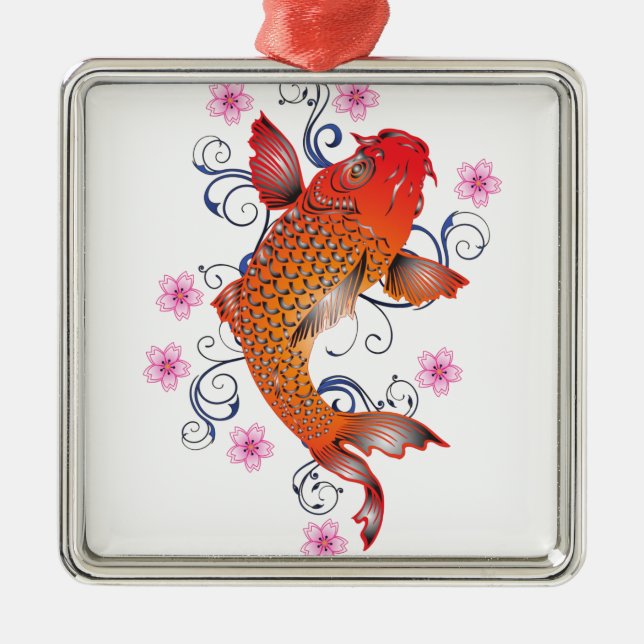 Koi Metal Ornament (Front)