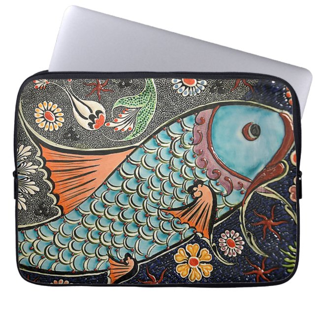 Koi Mosaic Laptop Sleeve (Front)