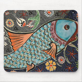 Koi Mosaic Mouse Pad