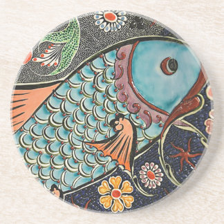 Koi Mosaic Sandstone Coaster