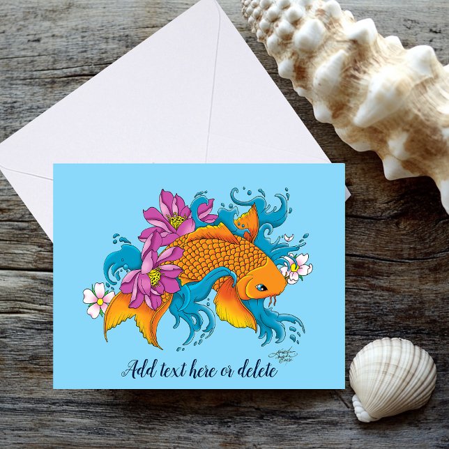 Koi nad Flowers Card (Creator Uploaded)