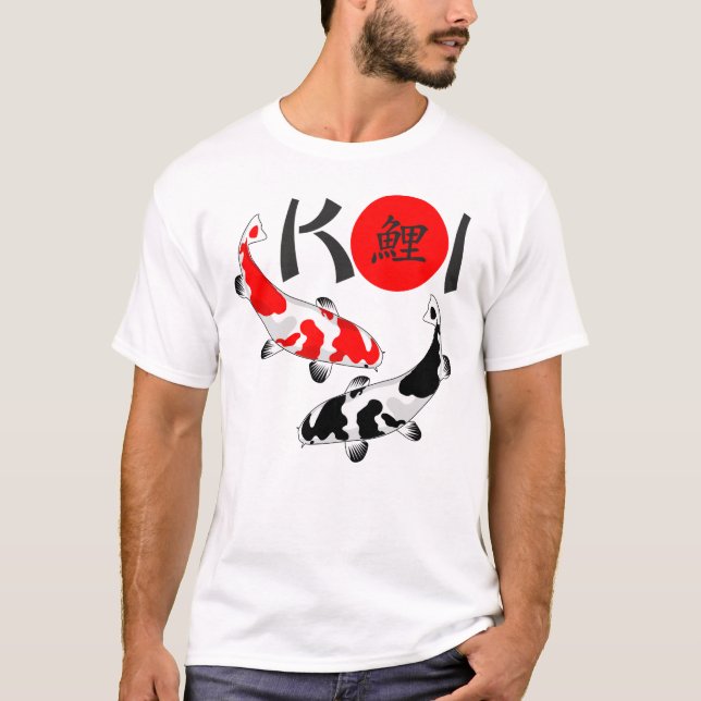 KOI - Nishikigoi Bekko white red black 1 T-Shirt (Front)