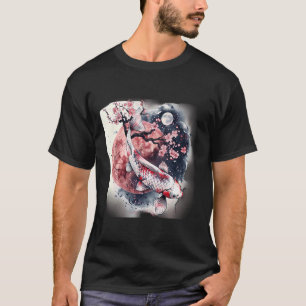Koi Nishikigoi Fish Asian Carp Sakura Cherry Bloss T-Shirt