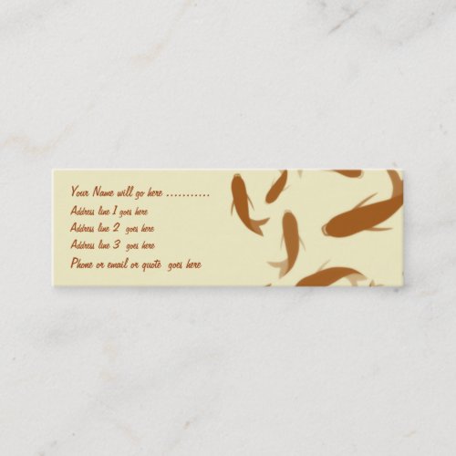 Koi on Yellow Business Card
