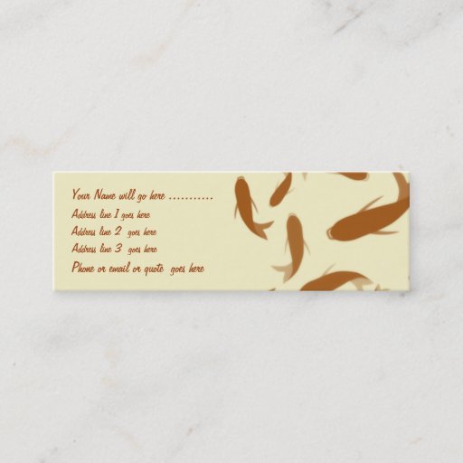 Customizable Koi on Yellow Business Card