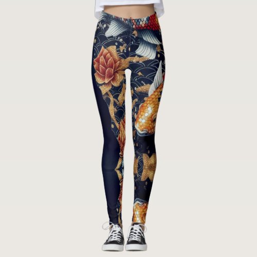 Koi Orange Leggings