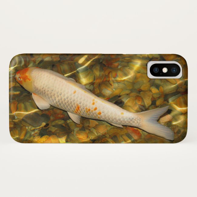 Koi Orange White Fish iPhone X Case