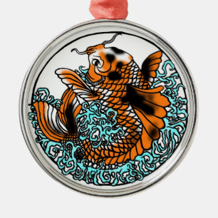 Koi Ornament Hand Drawn Digitally Colored