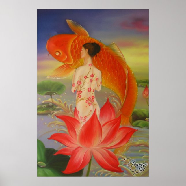 Koi Painting by Premium Karl Poster (Front)