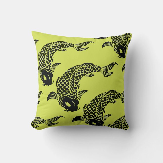 Koi Pillow Green (Front)