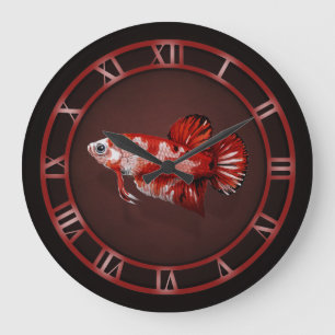 koi plakat betta fish large clock