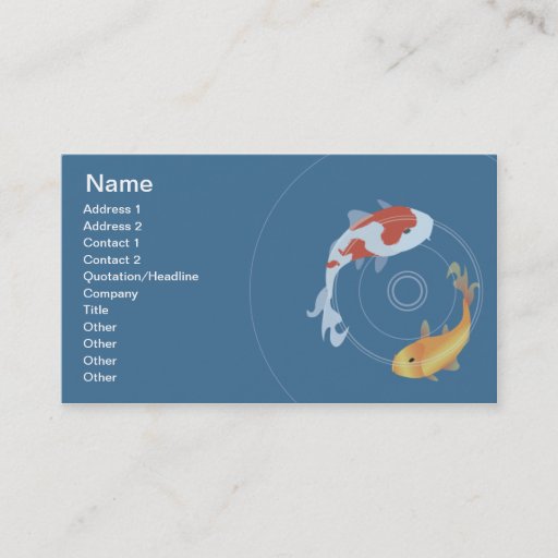 Customizable Koi Pond - Business Business Card