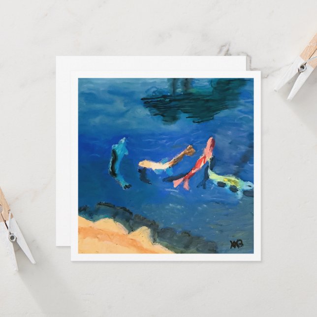 Koi Pond Card (Front/Back In Situ)