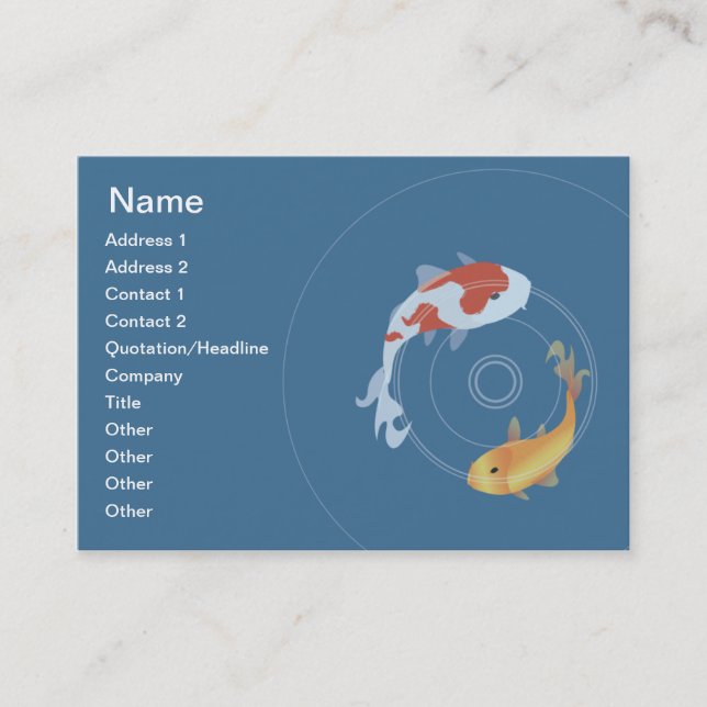 Koi Pond - Chubby Business Card (Front)