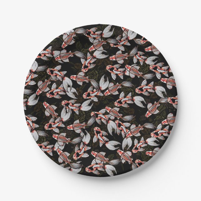 Koi Pond Fish Artwork                        Paper Plates (Front)