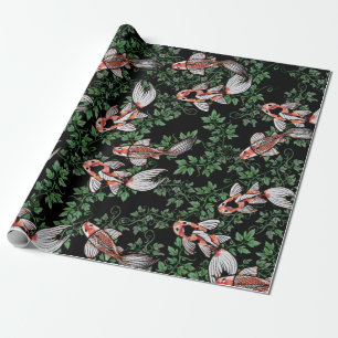Koi Pond Fish Artwork Wrapping Paper