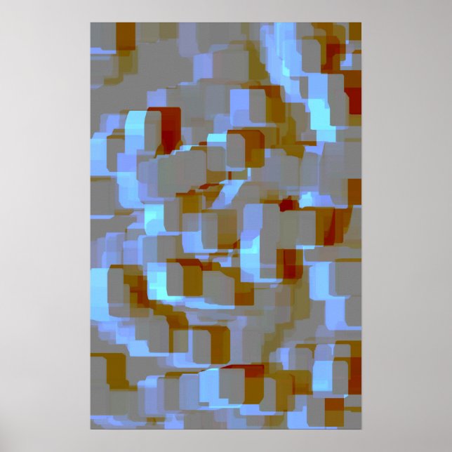 "Koi Pond" Geometric Art Poster (Front)