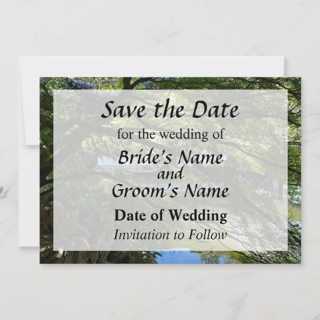 Koi Pond in Chinese Garden Save the Date (Front)