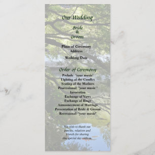 Koi Pond in Chinese Garden Wedding Program