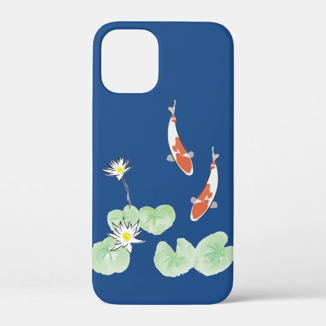 Koi Pond iPhone 12 Mini Case (Back)