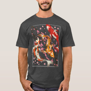 Koi Pond Japan Taisho Sanke Sakura Cherry Blossom  T-Shirt