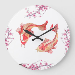 Koi Pond Large Clock
