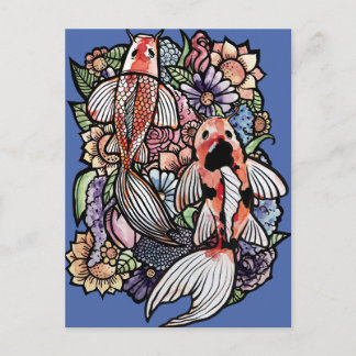 Koi Pond                                           Postcard