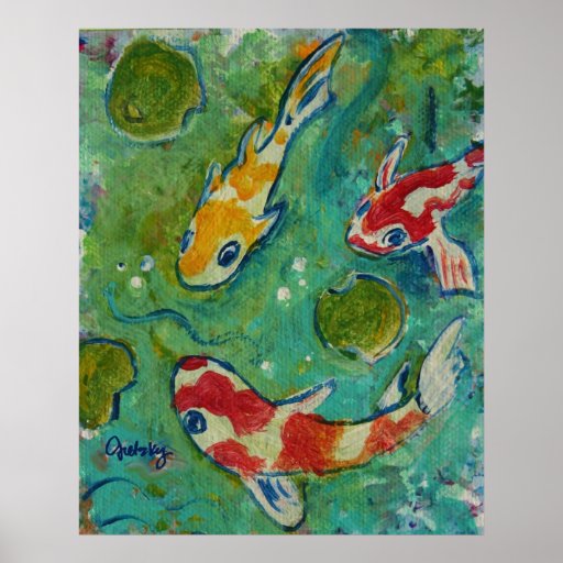 Koi Pond Poster | Zazzle