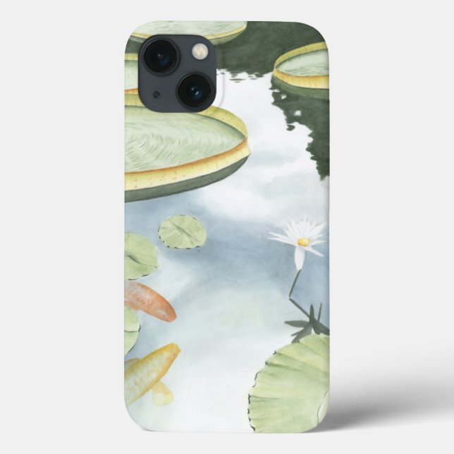 Koi Pond Reflection with Fish and Lilies Case-Mate iPhone Case (Back)