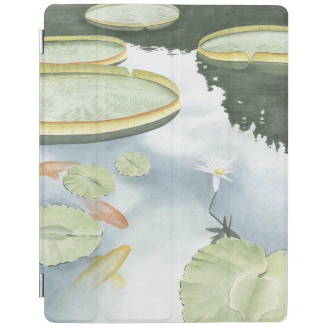 Koi Pond Reflection with Fish and Lilies iPad Smart Cover (Front)