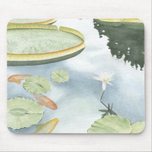 Koi Pond Reflection with Fish and Lilies Mouse Pad