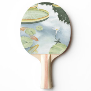Koi Pond Reflection with Fish and Lilies Ping-Pong Paddle