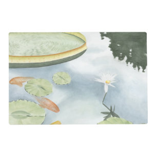 Koi Pond Reflection with Fish and Lilies Placemat