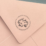 Koi Pond Return Address Self-inking Stamp<br><div class="desc">Zen chic return address stamp features your name(s) and return address encircling a pair of koi fish and aquatic leaves.</div>