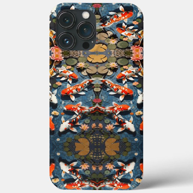 Koi Pond Roman Mosaic Style Design Case-Mate iPhone Case (Back)