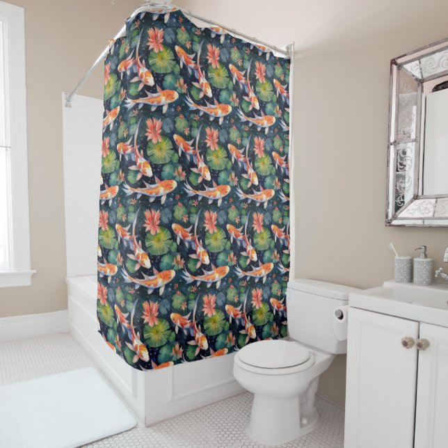 Koi Pond Shower Curtain (In Situ)