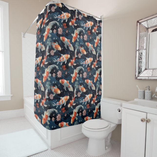 Koi Pond Shower Curtain (In Situ)