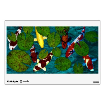 Koi Pond Wall Decal by manewind at Zazzle