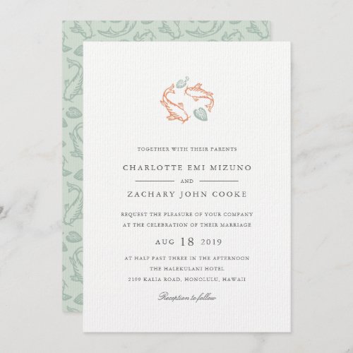 Koi Pond Wedding Invitation