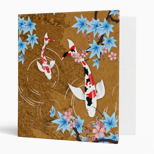 Koi Pond _ wood _ Japanese Design Binder