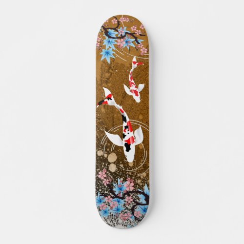Koi Pond _ wood _ Japanese Design Skateboard
