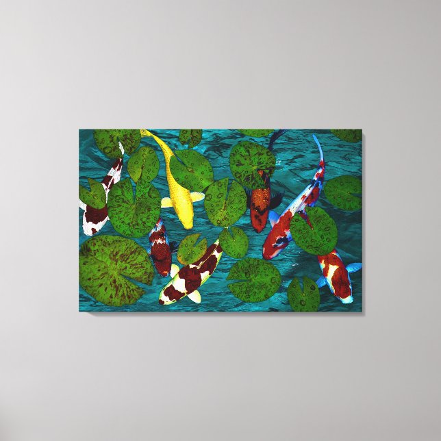 KOI POND Wrapped Canvas Print (Front)