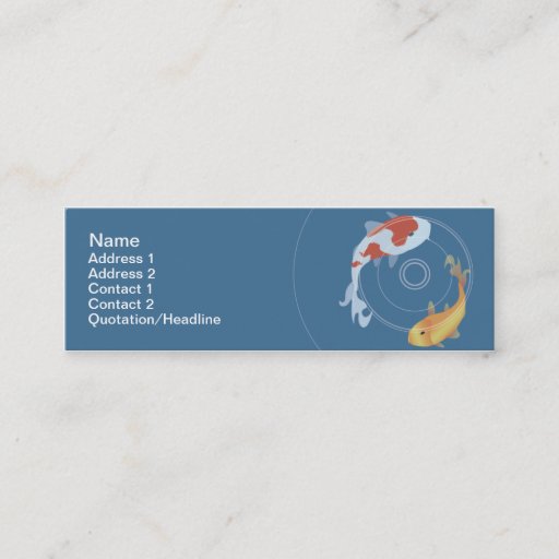 Customizable Koi - Skinny Business Card