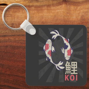 Koi Vintage Nishikigoi Japanese Carp for Aquarist Keychain