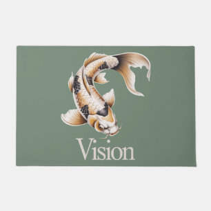 Koi Vision Symbol Purpose Zen Inspired Entry Decor Doormat