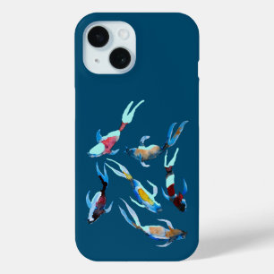 Koi watercolor fish art iPhone 15 case