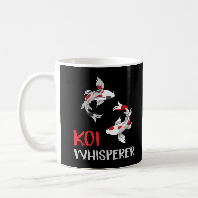 Koi Whisperer Fish Humor Koi Farmer Coffee Mug (Left)