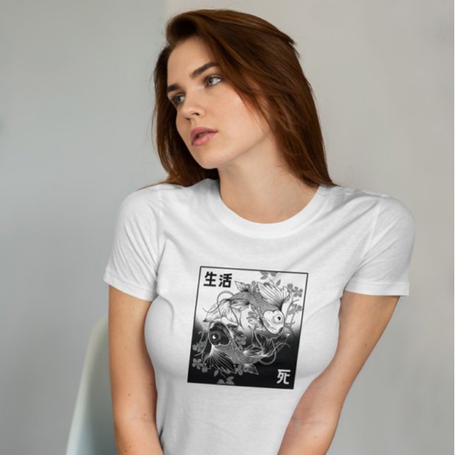 Koi Yin Yang Hand Drawn T-Shirt (Creator Uploaded)