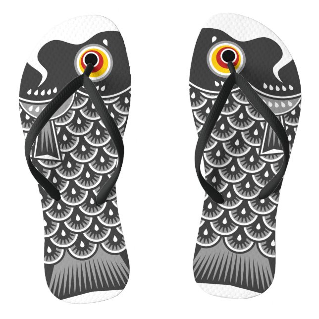 Koinobori Carp Streamer Flip Flops (Footbed)