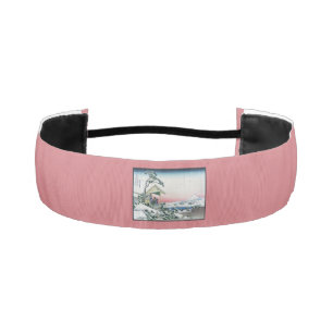 Koishikawa Tea House View Mt. Fuji by Hokusai Athletic Headband